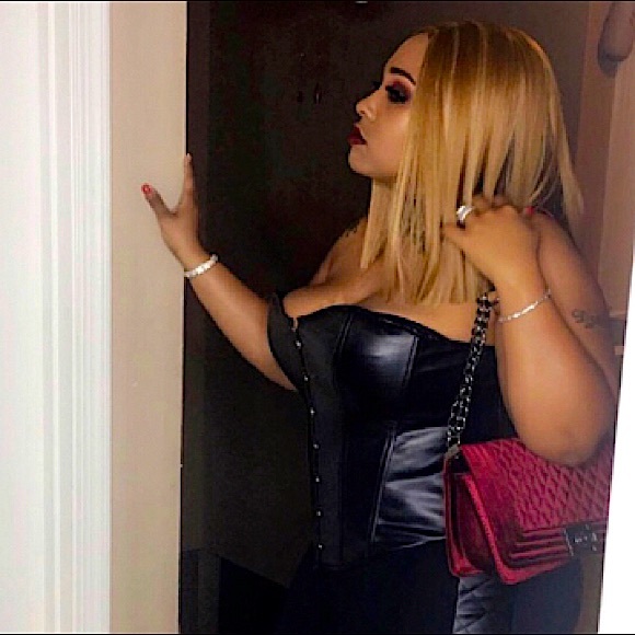 New!! Black Faux Leather Biker Corset - Picture 5 of 11